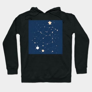 Nighttime Wonders - Navigating the Mystique of Cosmic Patterns Hoodie